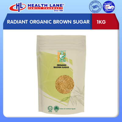 RADIANT ORGANIC BROWN SUGAR 1KG